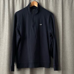 Vineyard Vines Men's Dark Blue Zip-Up Sweater